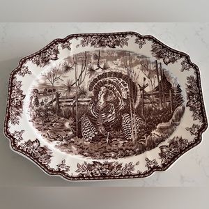 Wedgewood “His Majesty” Turkey Thanksgiving Holiday Platter Williams Sonoma.
